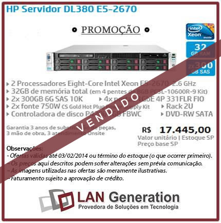 Promoção Dell HP DL380 E5-2670